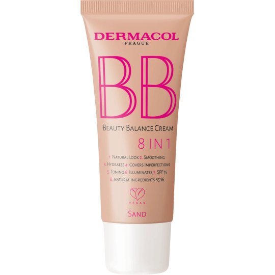 Dermacol BB Beauty Balance Cream 8in1 tónovací hydratační krém 04 Sand 30 ml