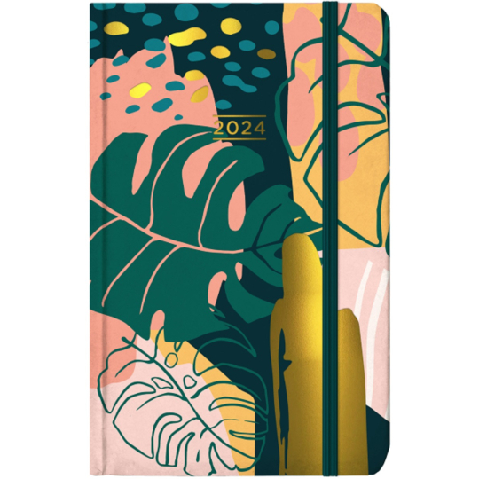 Albi Diář 2024 kapesní s gumičkou Džungle 9,3 x 15 x 1,3 cm