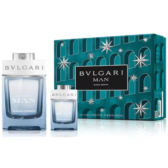 Bvlgari Man Glacial Essence parfémovaná voda 100 ml + parfémovaná voda 15 ml, dárková sada pro muže