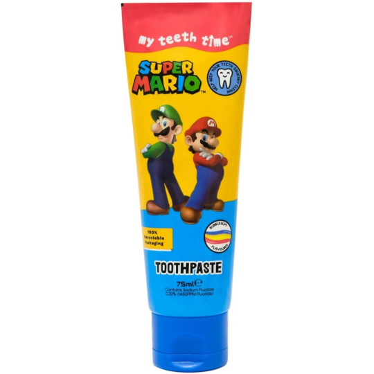Super Mario zubní pasta se žvýkačkovou příchutí pro děti 75 ml