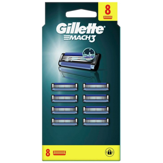 Gillette Mach3 náhradní hlavice 8 kusy, pro muže