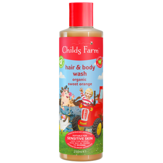 Childs Farm mycí emulze na vlasy a tělo sladký pomeranč pro citlivou pokožku 250 ml