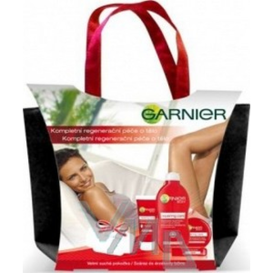Garnier Péče o tělo tělové mléko 250 ml + krém 100 ml + tělový krém 50 ml + balzám 4,7 ml + taška, kosmetická sada