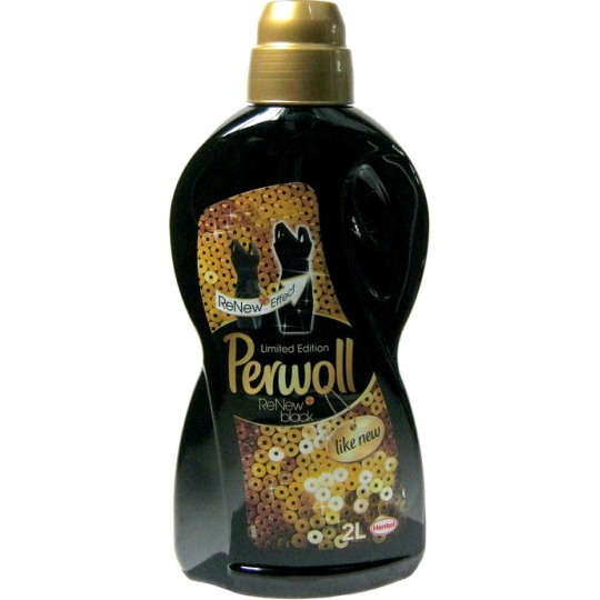 Perwoll ReNew Black prací gel navrací intenzivní černou barvu, chrání před ztrátou tvaru 2 l