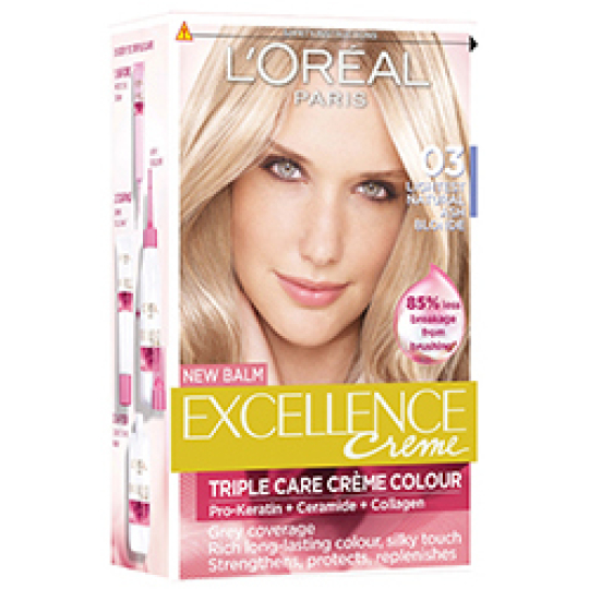 Loreal Paris Excellence Creme barva na vlasy 03 blond ultra světlá popelavá