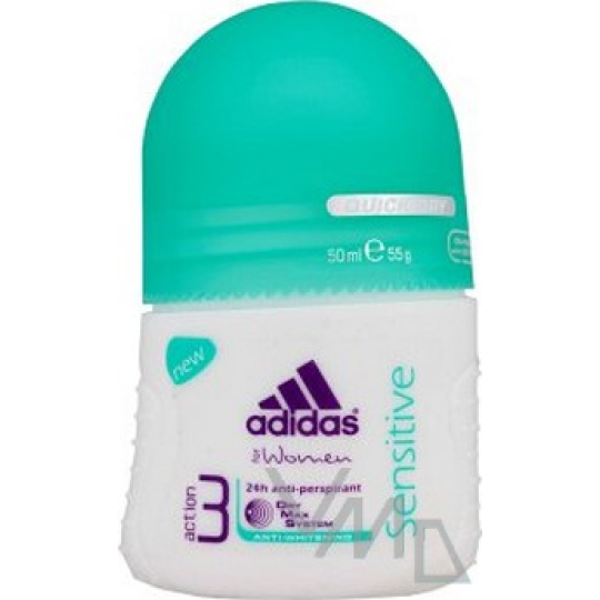 Adidas Action 3 Sensitive kuličkový antiperspirant deodorant roll-on pro ženy 50 ml