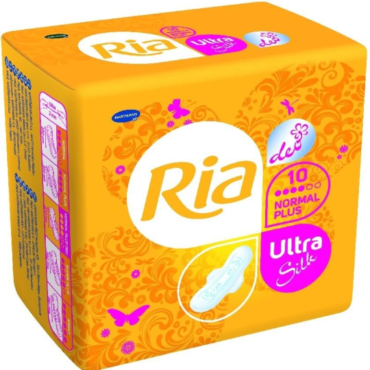 Ria Ultra Silk Normal Plus Deo hygienické vložky 10 kusů