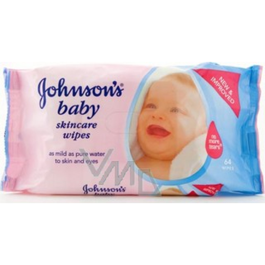 Johnsons Baby Wipes Skincare Vlhčené ubrousky 64 kusů