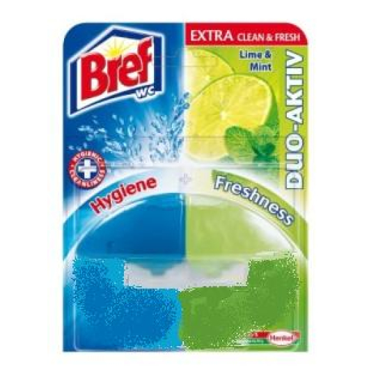 Bref Duo Aktiv Extra Clean & Fresh Limetka a Máta WC gel náhradní náplň 60 ml