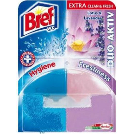 Bref Duo Aktiv Extra Clean & Fresh Lotus a Levandule WC gel náhradní náplň 60 ml