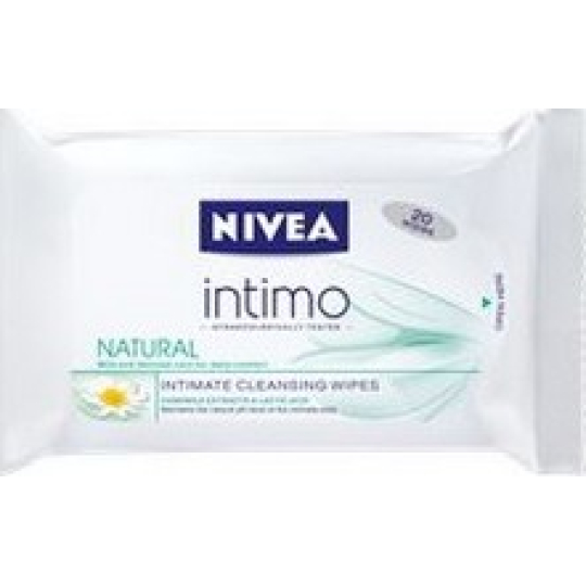 Nivea Intimo Natural ubrousky pro intimní hygienu 20 kusů