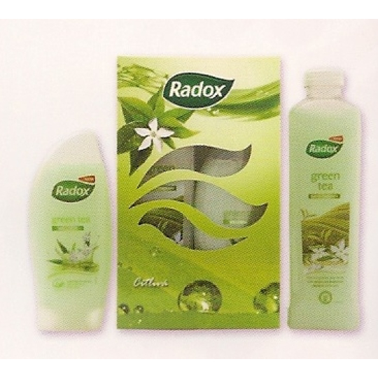 Radox Green Tea sprchový gel 250 ml + pěna do koupele 500 ml, kosmetická sada