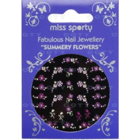 Miss Sporty Summery Flowers Ozdoby na nehty 32 kusů