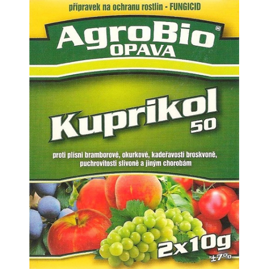 AgroBio Kuprikol 50 přípravek na ochranu rostlin proti houbovým chorobám 2 x 10 g