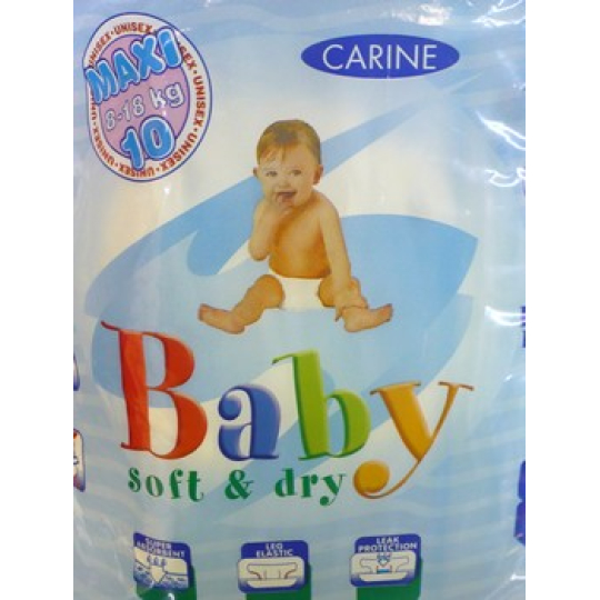 Carine Baby Soft & Dry Maxi 8 -18 kg plenkové kalhotky 10 kusů