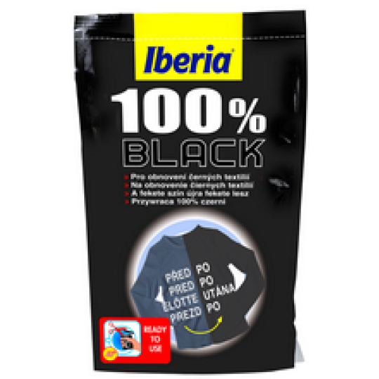 Iberia 100 % černá obnovuje černou barvu textilie 400 g