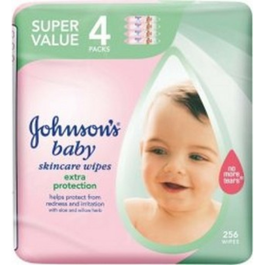 Johnsons Baby Extra Protection Baby Vlhčené ubrousky pro děti 256 kusů