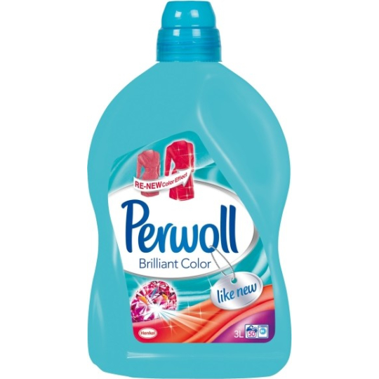 Perwoll Brilliant Color tekutý prací gel na barevné prádlo 3 l