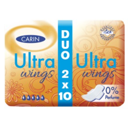 Carine Ultra Wings intimní vložky Duo 2 x 10 kusů