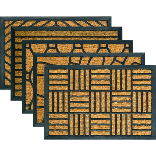 Spokar Rohož Criss Cross Gumová, vrchní vrstva z kokosového vlákna, Různé vzory 60 x 40 cm