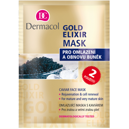 Dermacol Gold Elixir Omlazující maska s kaviárem 2 x 8 g