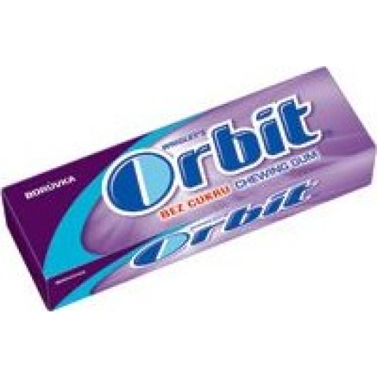 Wrigleys Orbit Borůvka žvýkačky bez cukru dražé 10 kusů 14 g