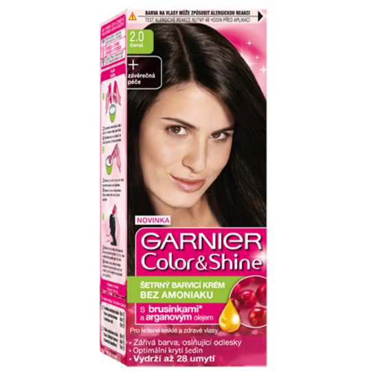 Garnier Color & Shine barva na vlasy 2.0 černá