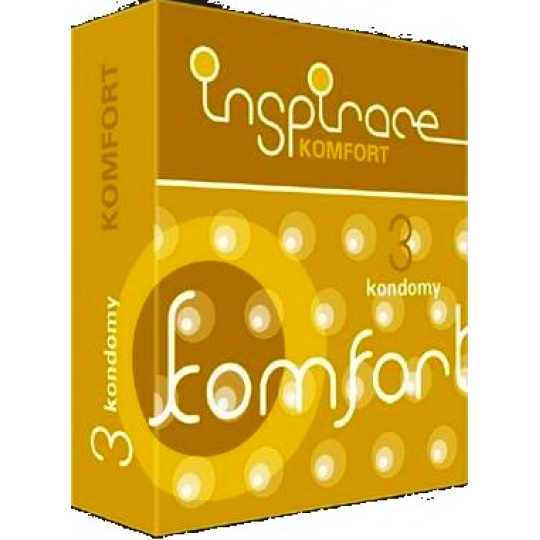 Inspirace Komfort kondom anatomický s vroubky a kroužky 3 kusy