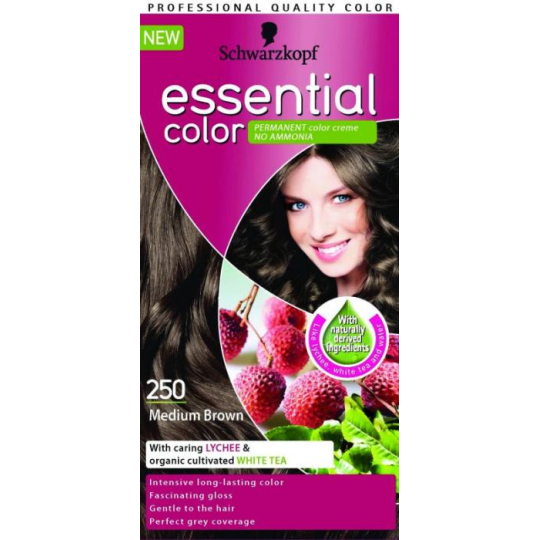 Schwarzkopf Essential Color dlouhotrvající barva na vlasy 250 Středně hnědá