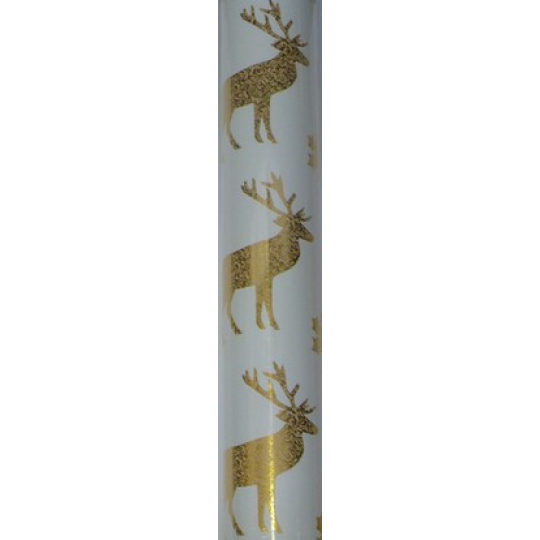 Zoewie Dárkový balicí papír 70 x 150 cm Vánoční s jelenem