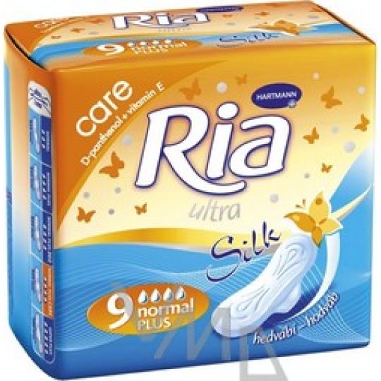 Ria Ultra Silk Normal Plus Care hygienické vložky 9 kusů