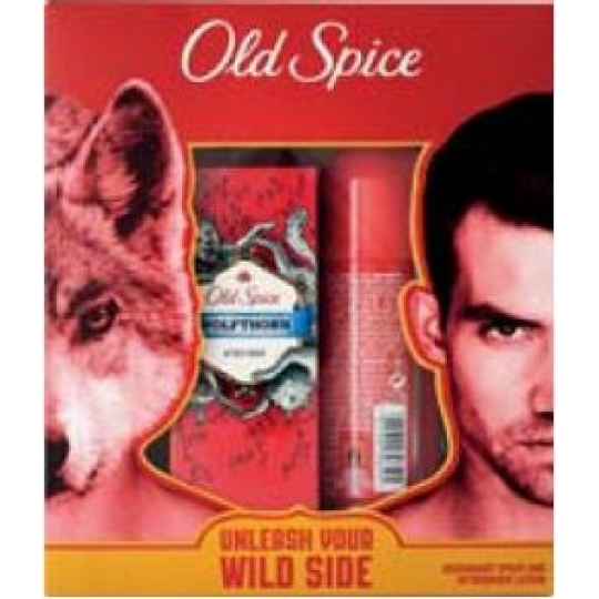 Old Spice Wolfthorn deodorant sprej 125 ml+ voda po holení 100 ml, kosmetická sada