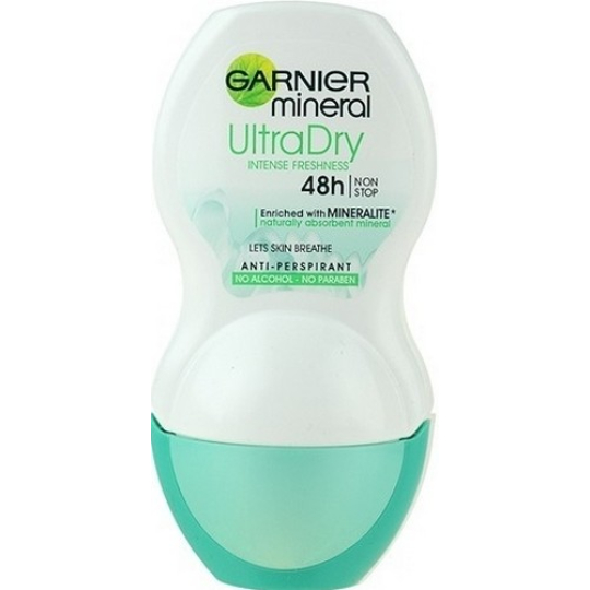 Garnier Mineral Ultra Dry Fresh Intense Freshness kuličkový deodorant roll-on pro ženy 50 ml