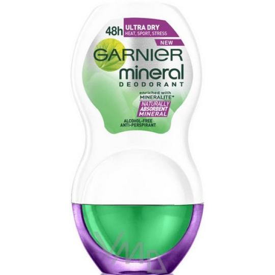 Garnier Mineral Ultra Dry Extracare Heat Sport Stress kuličkový deodorant roll-on pro ženy 50 ml