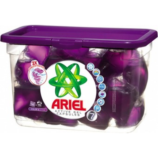 Ariel Color & Style prací gelové polštářky na barevné prádlo 16 kusů x 35 ml