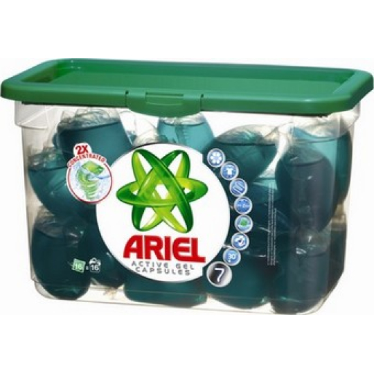 Ariel Gelové polštářky pro praní bílého a silně znečištěné prádla 16 kusů x 35 ml