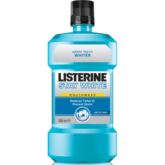 Listerine Stay White Arctic Mint ústní voda pro bílé zuby 250 ml