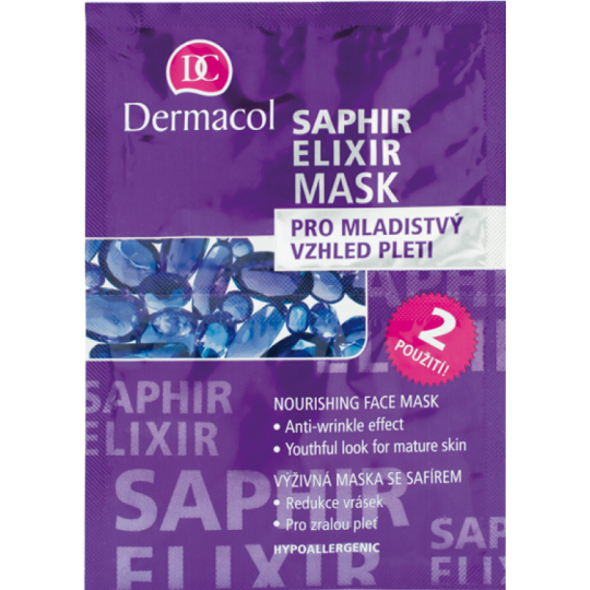 Dermacol Saphir Elixir Vyhlazující pleťová maska 2 x 8 g