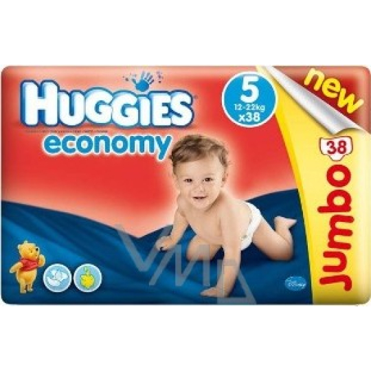 Huggies Economy pack Jumbo velikost 5, plenkové kalhotky 38 kusů
