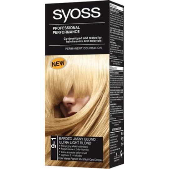 Syoss Professional barva na vlasy 9 - 1 zvlášť světle plavý