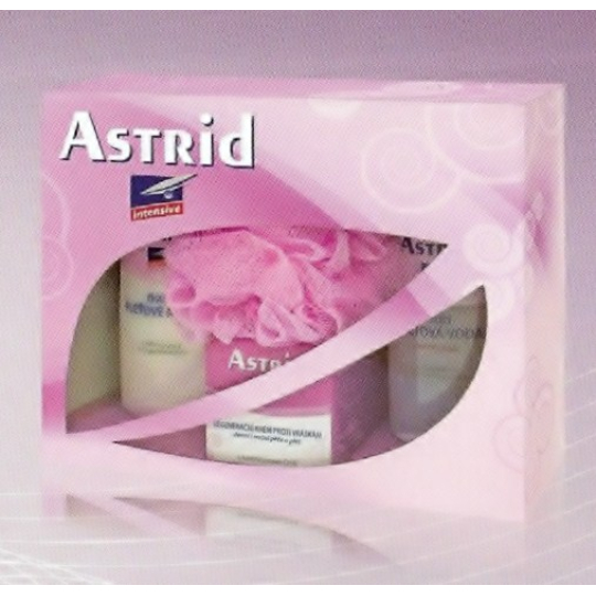 Astrid Intensive čisticí pleťové mléko pro suchou a citlivou pleť 200 ml + čisticí pleťová voda pro suchou a citlivou pleť 200 ml + regenerační krém proti vráskám s Q10 50 ml, kosmetická sada