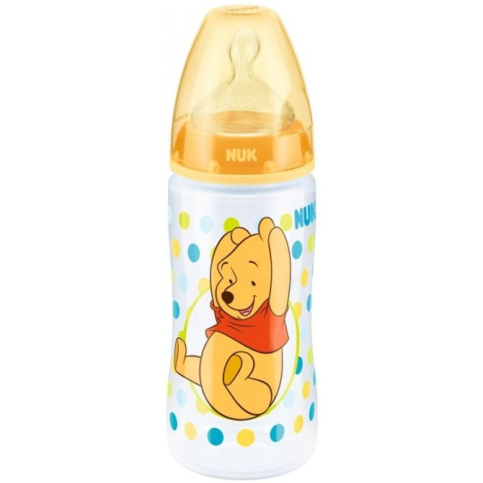 Nuk Disney First Choic láhev plastová kojící 300ml silikonová savička 0-6 měsíců
