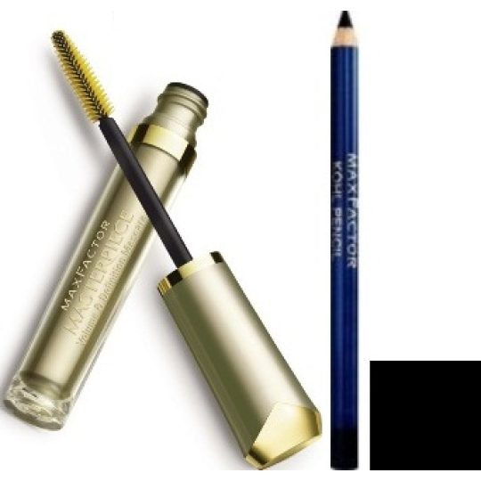 Max Factor Masterpiece řasenka 4,5 ml + Kohl tužka na oči 1,3 g, kosmetická sada