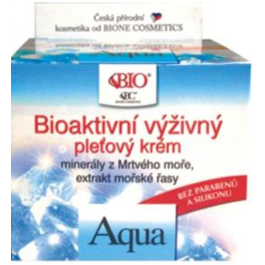 Bione Cosmetics Aqua bioaktivní výživný pleťový krém pro normální a smíšenou pleť 51 ml