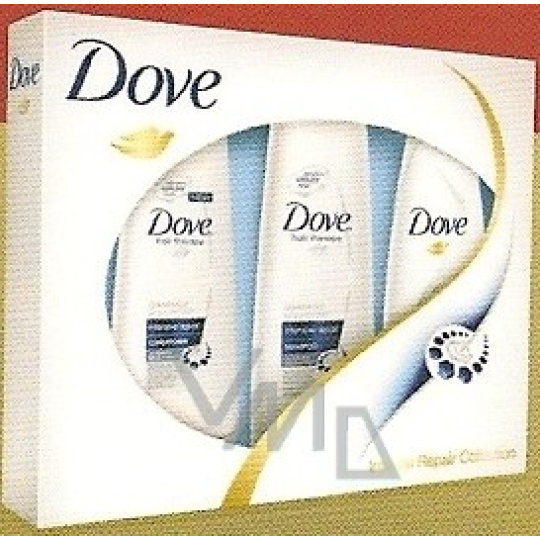Dove Intense Repair šampon 250 ml + kondicionér 200 ml + sprchový gel 250 ml, kosmetická sada