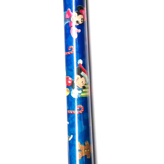 Nekupto Dárkový balicí papír 70 x 150 cm Disney Mickey Mousse a Minnie Vánoční modrý