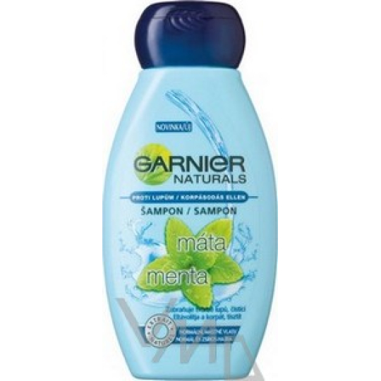 Garnier Naturals Máta proti lupům šampon na normální a mastné vlasy 250 ml