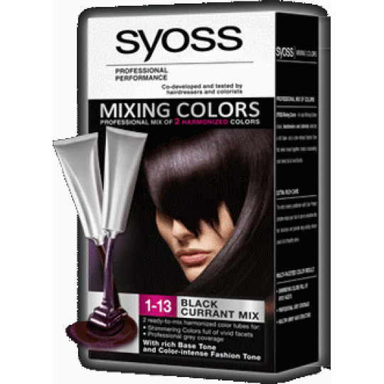 Syoss Mixing Colors dlouhotrvající barva na vlasy 1-13 Mix Černého Rybízu