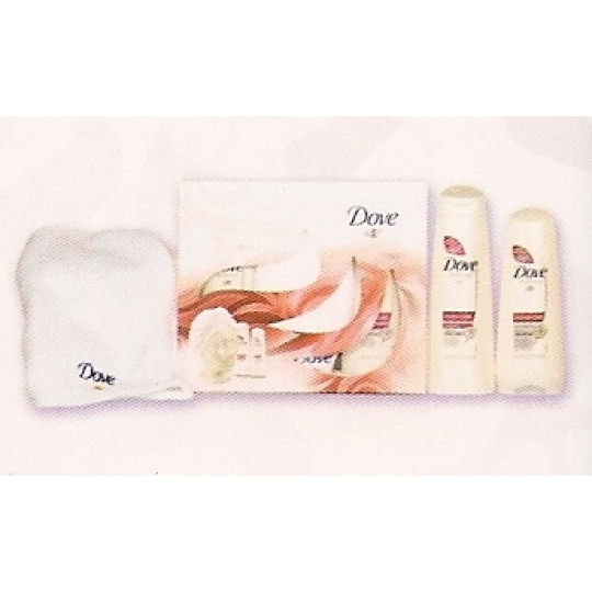Dove Colour šampon na barvené vlasy 250 ml + kondicionér 200 ml + Turban, kosmetická sada