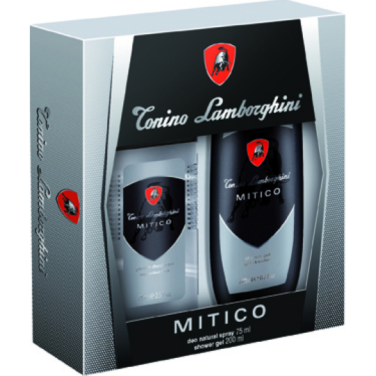 Tonino Lamborghini Mitico parfémovaný deodorant sklo pro muže 75 ml + sprchový gel 200 ml, kosmetická sada
